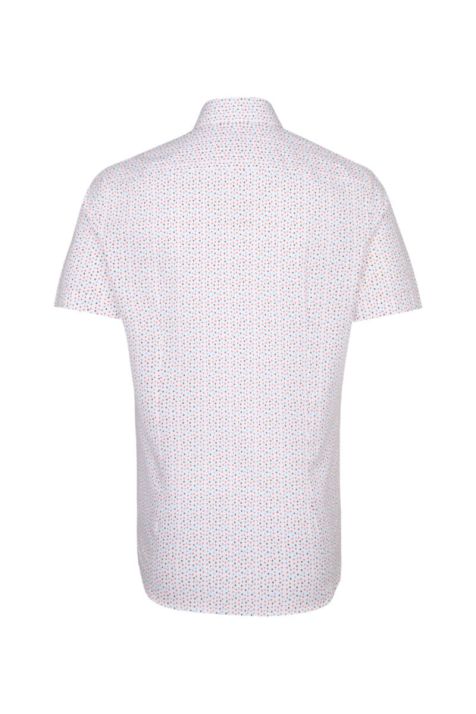 Camicia Uomo Seidensticker Regular Fantasia collo Italiano Manica corta