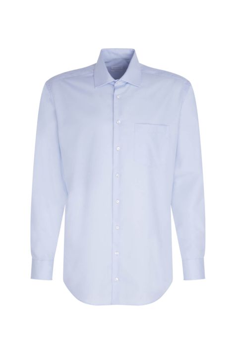 Camicia Uomo Seidensticker Comfort No Stiro Tinta unita collo Italiano Manica lunga