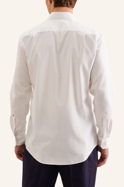 Camicia Uomo Seidensticker Comfort No Stiro Tinta unita collo Italiano Manica lunga