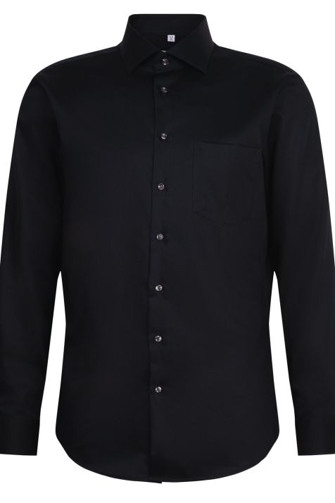 Camicia Uomo Seidensticker Comfort No Stiro Tinta unita collo Italiano Manica lunga