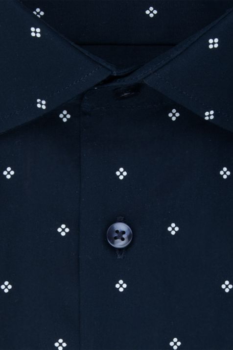 Camicia Uomo Seidensticker Slim No Stiro Fantasia collo Italiano Manica lunga