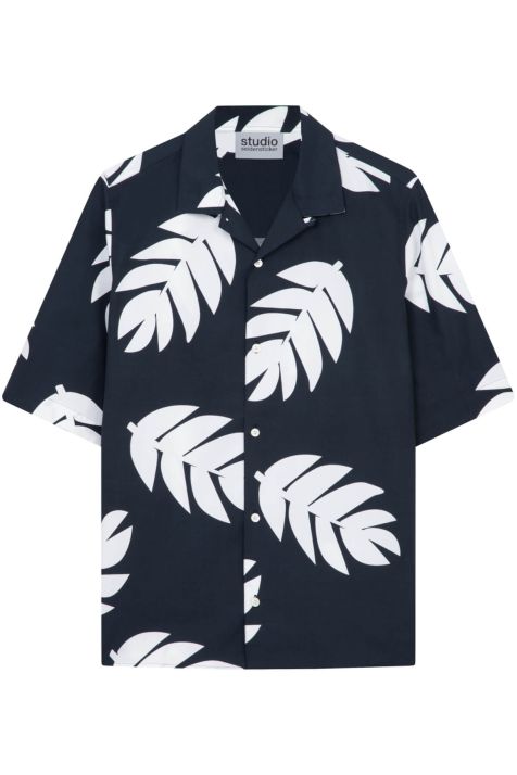Camicia Uomo Seidensticker Regular No Stiro Fantasia collo Coreano Manica corta