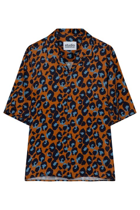 Camicia Uomo Seidensticker Regular No Stiro Fantasia collo Coreano Manica corta