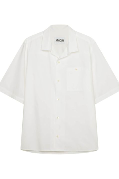 Camicia Uomo Seidensticker Regular No Stiro Tinta unita collo Coreano Manica corta