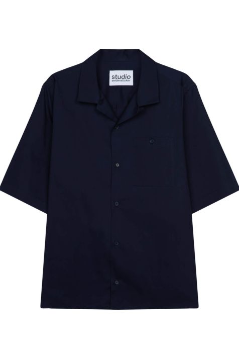 Camicia Uomo Seidensticker Regular No Stiro Tinta unita collo Coreano Manica corta