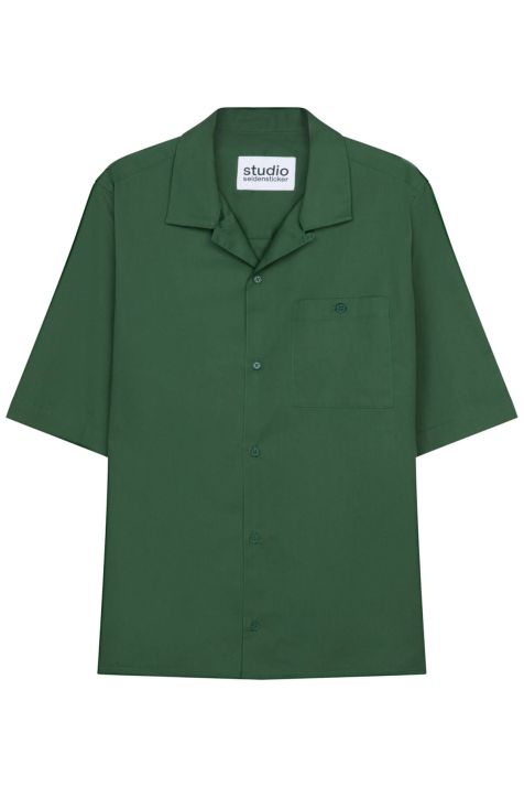 Camicia Uomo Seidensticker Regular No Stiro Tinta unita collo Coreano Manica corta