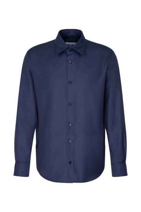 Camicia Uomo Seidensticker Regular No Stiro Tinta unita collo Italiano Manica lunga