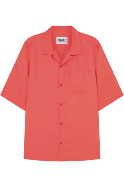 Camicia Uomo Seidensticker Regular No Stiro Tinta unita collo Coreano Manica corta