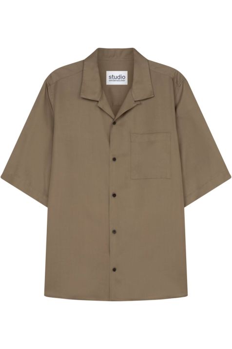 Camicia Uomo Seidensticker Regular No Stiro Tinta unita collo Coreano Manica corta