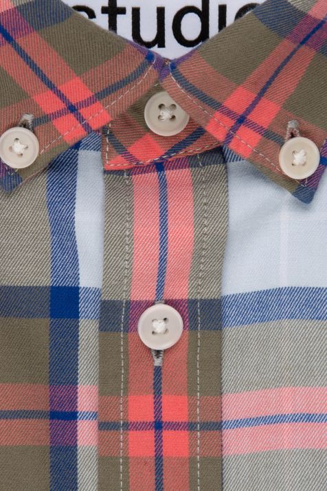 Camicia Uomo Seidensticker Regular No Stiro Quadri collo Button down Manica lunga