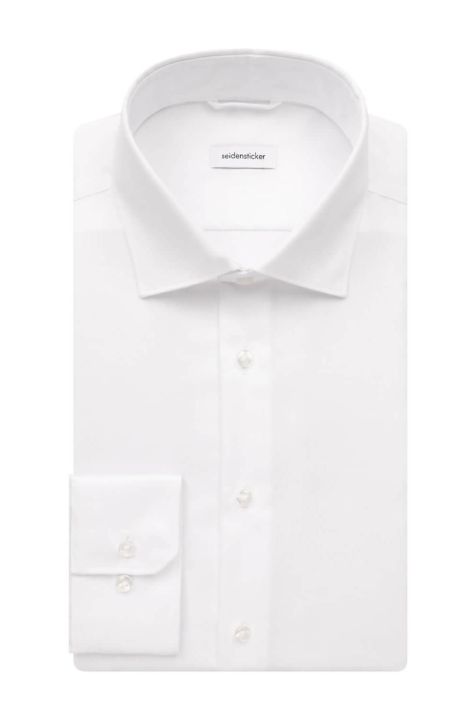 Camicia Uomo Seidensticker Slim No Stiro Tinta unita collo Italiano Manica lunga