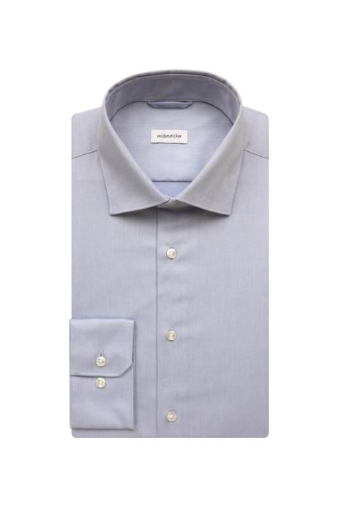 Camicia Uomo Seidensticker Slim No Stiro Tinta unita collo Italiano Manica lunga