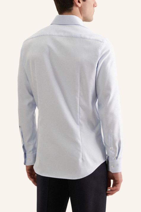 Camicia Uomo Seidensticker Slim No Stiro Micro disegno collo Italiano Manica lunga