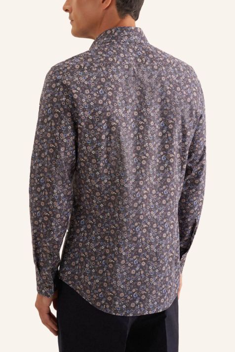 Camicia Uomo Seidensticker Slim Fantasia collo Italiano Manica lunga