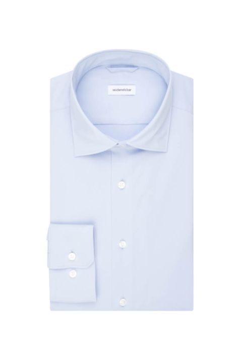 Camicia Uomo Seidensticker Slim Tinta unita collo Italiano Manica lunga
