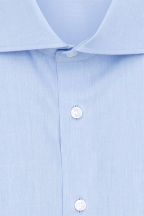 Camicia Uomo Seidensticker Slim No Stiro Tinta unita collo Italiano Manica lunga