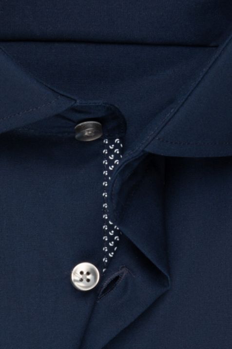 Camicia Uomo Seidensticker Slim No Stiro Tinta unita collo Italiano Manica lunga