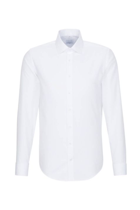 Camicia Uomo Seidensticker Slim No Stiro Tinta unita collo Italiano Manica lunga