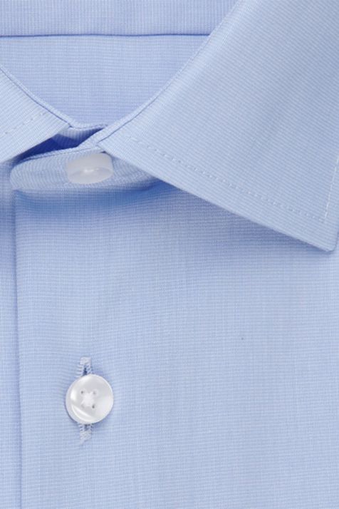 Camicia Uomo Seidensticker Slim No Stiro Tinta unita collo Italiano Manica lunga