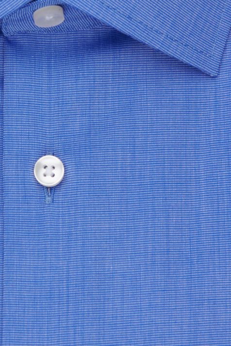 Camicia Uomo Seidensticker Slim No Stiro Tinta unita collo Italiano Manica lunga