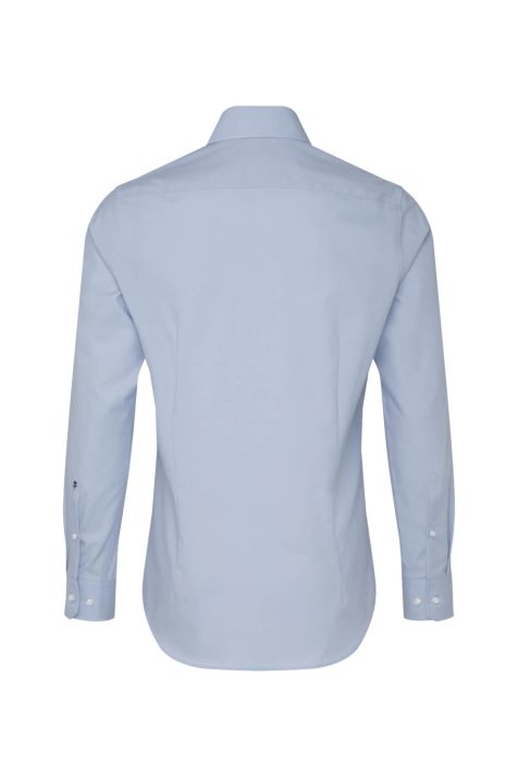 Camicia Uomo Seidensticker Slim No Stiro Tinta unita collo Italiano Manica lunga