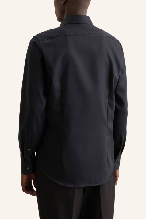 Camicia Uomo Seidensticker Regular No Stiro Tinta unita collo Italiano Manica lunga