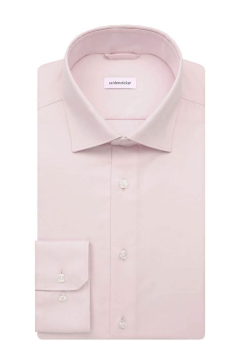 Camicia Uomo Seidensticker Regular No Stiro Tinta unita collo Italiano Manica lunga