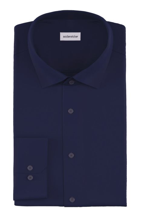 Camicia Uomo Seidensticker Regular No Stiro Tinta unita collo Italiano Manica lunga