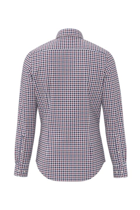 Camicia Uomo Seidensticker Regular No Stiro Quadri collo Button down Manica lunga