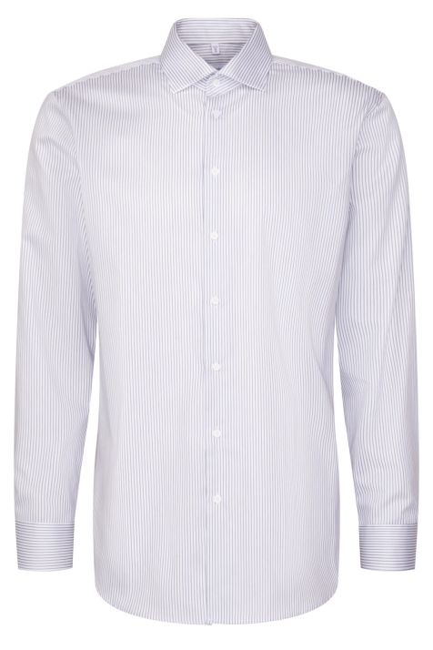 Camicia Uomo Seidensticker Regular No Stiro Righe collo Italiano Manica lunga