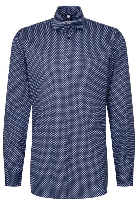 Camicia Uomo Seidensticker Regular No Stiro Fantasia collo Italiano Manica lunga