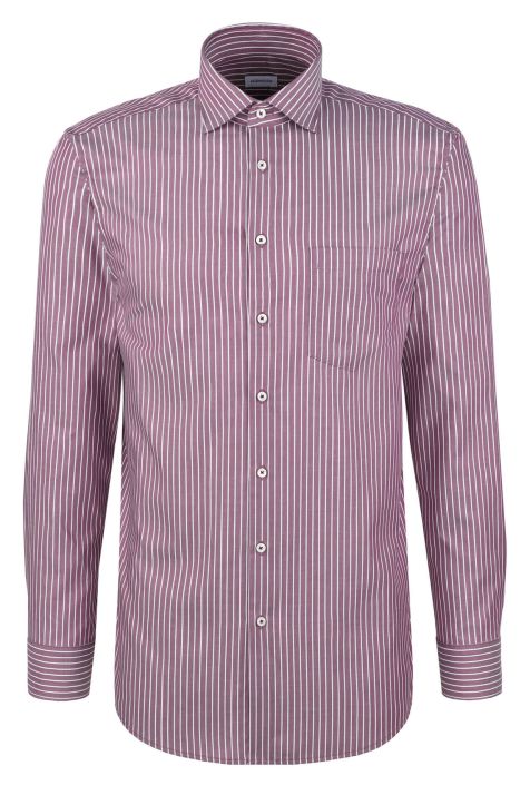 Camicia Uomo Seidensticker Regular No Stiro Righe collo Italiano Manica lunga