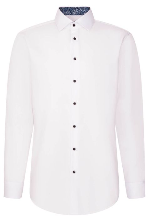 Camicia Uomo Seidensticker Regular No Stiro Tinta unita collo Italiano Manica lunga