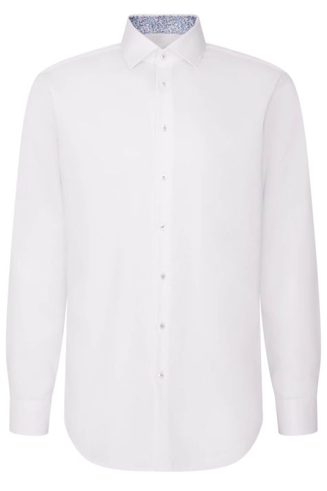 Camicia Uomo Seidensticker Regular No Stiro Tinta unita collo Italiano Manica lunga