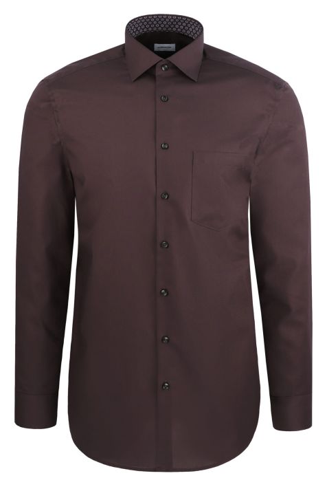 Camicia Uomo Seidensticker Regular No Stiro Tinta unita collo Italiano