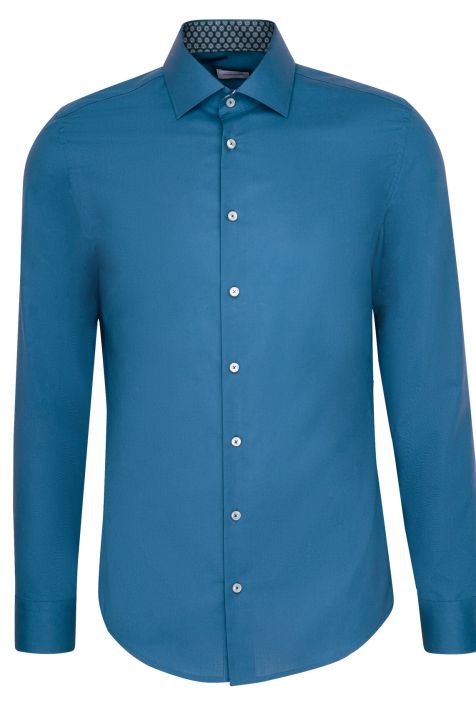 Camicia Uomo Seidensticker Slim No Stiro Tinta unita collo Italiano