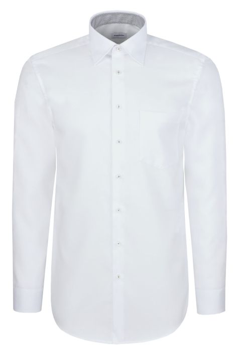 Camicia Uomo Seidensticker Regular No Stiro collo Italiano Manica lunga