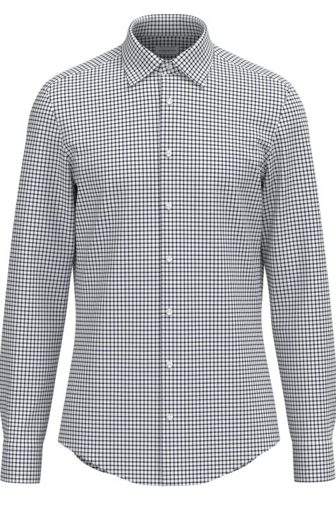 Camicia Uomo Seidensticker Regular No Stiro Quadri collo Italiano Manica lunga