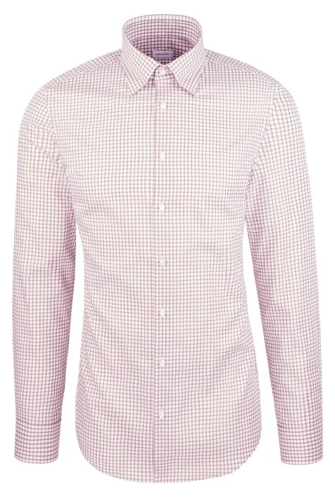 Camicia Uomo Seidensticker Regular No Stiro Quadri collo Italiano Manica lunga