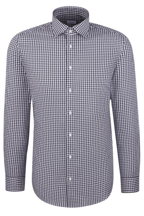 Camicia Uomo Seidensticker Slim No Stiro Quadri collo Italiano