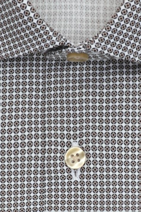 Camicia Uomo Seidensticker Slim Fantasia collo Italiano Manica lunga