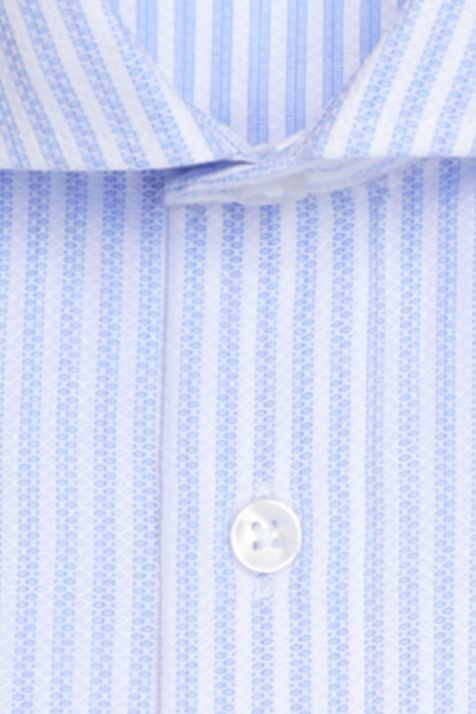 Camicia Uomo Seidensticker Slim No Stiro Righe collo Italiano Manica lunga
