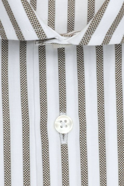Camicia Uomo Seidensticker Slim No Stiro Righe collo Italiano Manica lunga