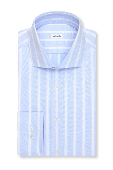 Camicia Uomo Seidensticker Regular No Stiro Righe collo Italiano Manica lunga