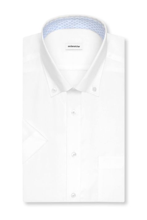 Camicia Uomo Seidensticker Regular No Stiro collo Button down Manica corta