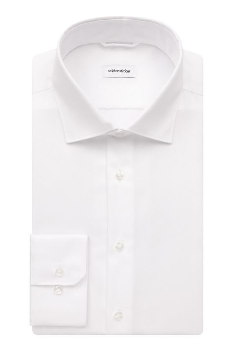 Camicia Uomo Seidensticker Slim No Stiro Tinta unita collo Italiano Manica lunga