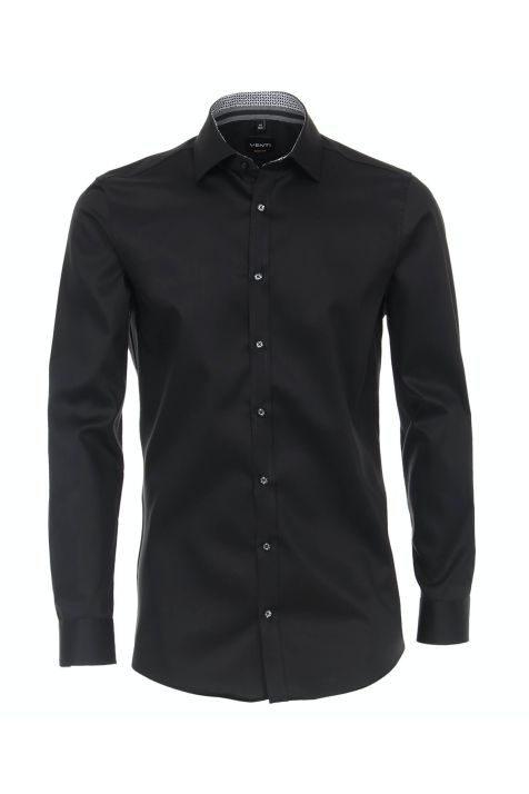 Camicia Uomo Venti Slim No Stiro Tinta unita collo Francese Manica lunga