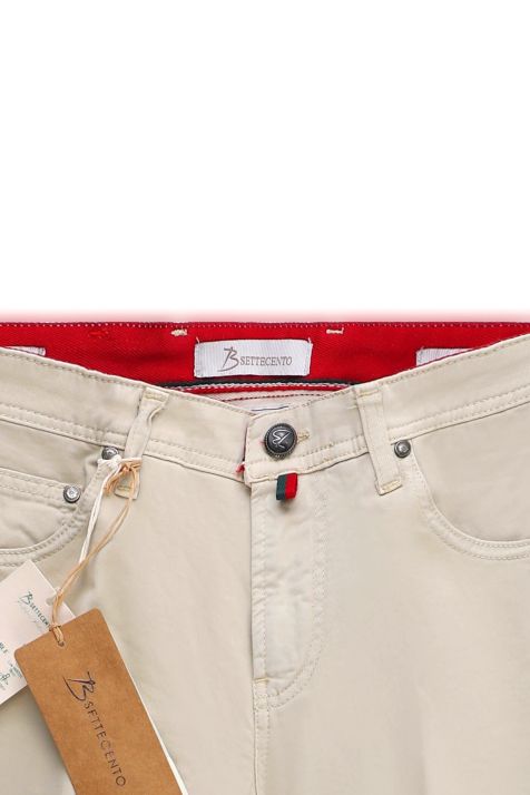 Pantalone Uomo B-Settecento Chino Slim Tinta unita 97% cotone 3% elastan