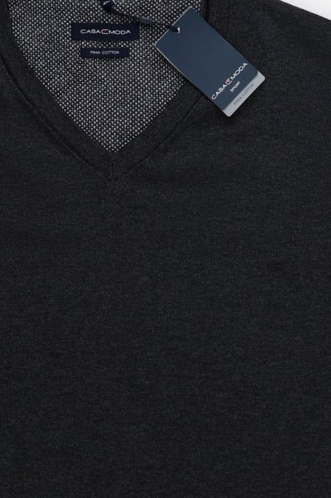 Maglia Uomo Casamoda Collo v Classic Tinta unita 100% caldo cotone