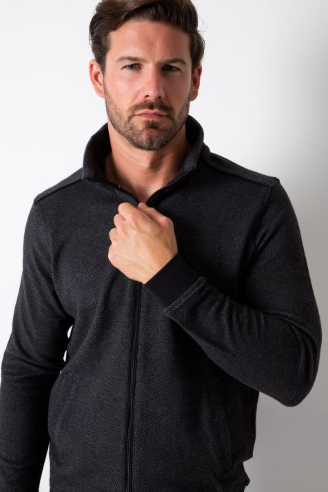 Maglia Uomo Ragman Cerniera Classic Tinta unita 100% caldo cotone